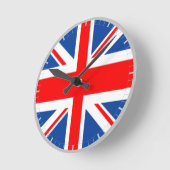 Horloge Ronde Drapeau Union Jack UK (Angle)