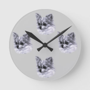 Horloge Ronde Drawing de Chihuahua