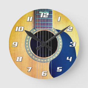 Horloge Ronde Dreadnough Guitare acoustique avec nombre