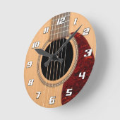 Horloge Ronde Dreadnought Acoustic 6 String Guitare avec des nom (Angle)