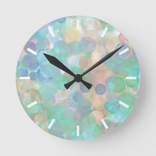 Horloge Ronde Dream Bubbles Blue et Tan (Recto)