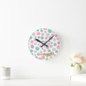Horloge Ronde 'DreamyPastels' (Maison)
