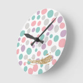 Horloge Ronde 'DreamyPastels' (Angle)