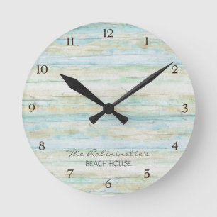 Horloge Ronde Driftwood Ocean Beach House Coastal Seashore