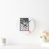 Horloge Ronde Drôle de penser dehors de la boîte (Maison)