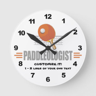 Horloge Ronde Drôle Ping Pong
