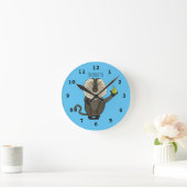 Horloge Ronde Drôle singe-singe macaque à queue de lion (Maison)