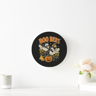 Horloge Ronde Drôles d'abeilles fantômes drôles abeilles Hallowe