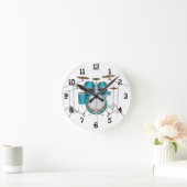 Horloge Ronde Drum Kit : Wall Clock (Maison)