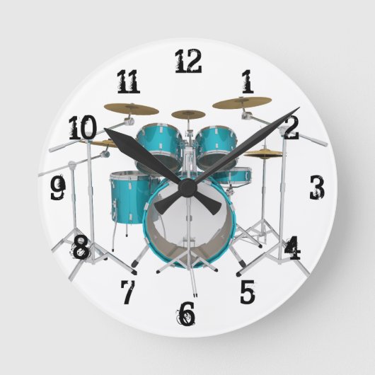 Horloge Ronde Drum Kit : Wall Clock (Recto)