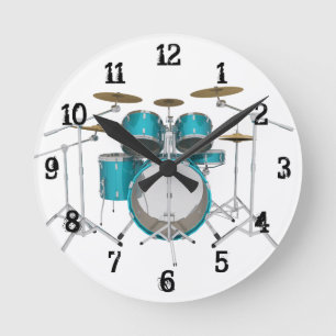 Horloge Ronde Drum Kit : Wall Clock