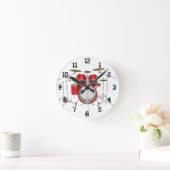 Horloge Ronde Drum Kit : Wall Clock (Maison)