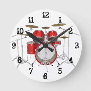 Horloge Ronde Drum Kit : Wall Clock