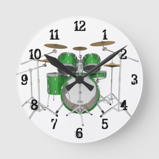 Horloge Ronde Drum Kit : Wall Clock (Recto)