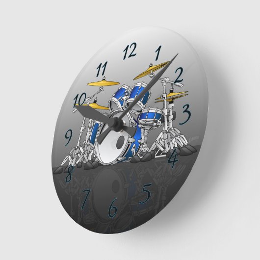 Horloge Ronde Drum Set (Angle)