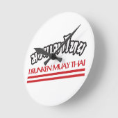 Horloge Ronde Drunken Muay Thai (Angle)