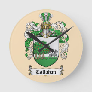 Horloge ronde du blason de Callahan (