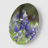 Horloge ronde du champ Bluebonnet (Angle)