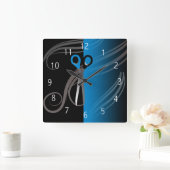 Horloge ronde du concept de ciseau du coiffeur (Maison)