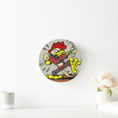 Horloge ronde du dessin de poulet (Maison)