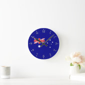 Horloge ronde du drapeau australien patriotique (Maison)
