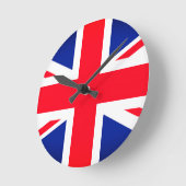 Horloge ronde du drapeau Union Jack (Angle)