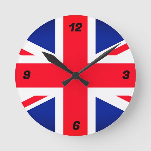 Horloge ronde du drapeau Union Jack (Recto)