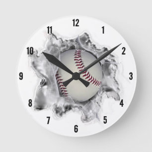 Horloge ronde du fan de baseball