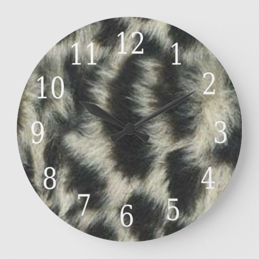 Horloge ronde du léopard des neiges (Recto)