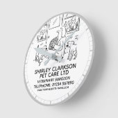 Horloge ronde du médecin vétérinaire (Angle)