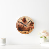 Horloge ronde du porc et du porc (Maison)