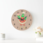 Horloge ronde du poulet à la cuisson à la campagne (Maison)