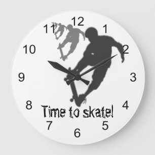 Horloge ronde du skateboard