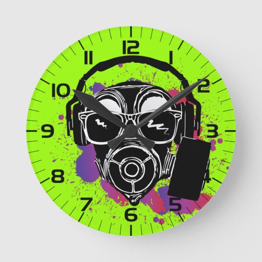 Horloge Ronde Dubstep Gasmask (Recto)