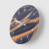 Horloge Ronde Dune de Sable Abstrait (Angle)