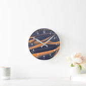Horloge Ronde Dune de Sable Abstrait (Maison)