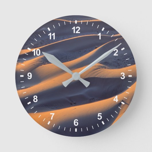 Horloge Ronde Dune de Sable Abstrait (Recto)