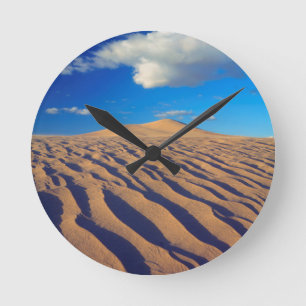 Horloge Ronde Dunes de sable et nuages