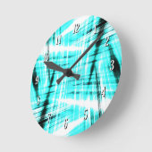 Horloge Ronde Dynamic blue streaked background (Angle)