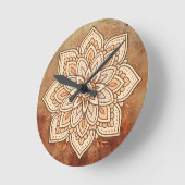 Horloge Ronde Earthy Mandala (Angle)