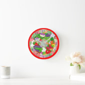 Horloge Ronde Eat Healthy Colourful (Maison)