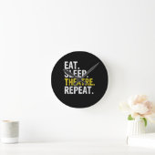 Horloge Ronde Eat Sleep (Maison)