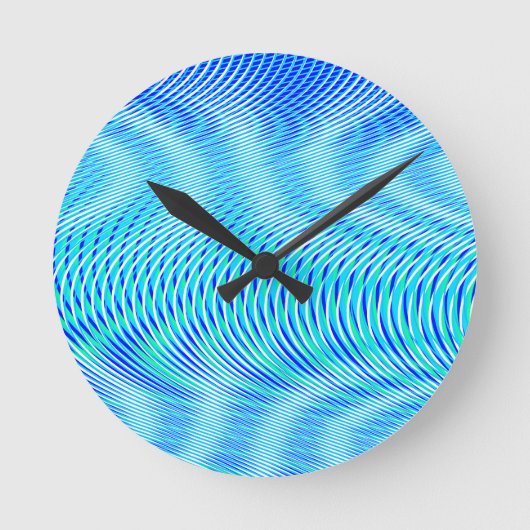 Horloge Ronde Eau Abstraite moderne Eté Psychedélique Trippy (Recto)