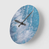 Horloge Ronde Eau bleue (Angle)