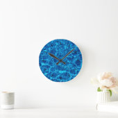HORLOGE RONDE EAU. REGARDER L'EAU DE L'OCÉAN BLEU CLAIR (Maison)