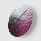 Horloge Ronde eau violette (Angle)