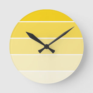 Horloge Ronde Échantillons de peinture jaune soleil