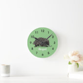 Horloge Ronde Echidna mignonne avec dessin animé d'abeille (Maison)