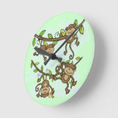 Horloge Ronde Éclat de singe (Angle)