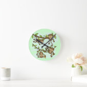 Horloge Ronde Éclat de singe (Maison)